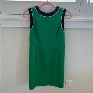 Vince Camuto Vibrant Green and Black Sleeveless Mini Dress